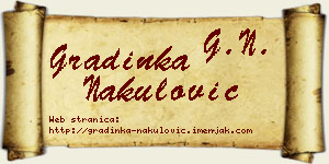 Gradinka Nakulović vizit kartica